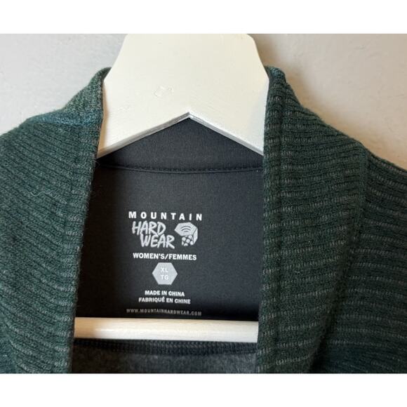 NWT Mountain Hardwear Sarafin Cardigan Womens XL Green Full Zip Wool Blend Knit - Picture 3 of 5